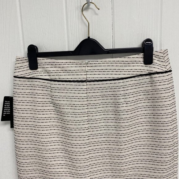 Le Suit Separates women's size 10 formal straight skirt glitters ivory black - Picture 3 of 11